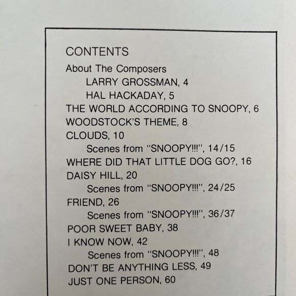 Snoopy Vocal Collection 1970s Song Book, Sheet Music Peanuts Comic Strip Schulz - Picture 2 of 7